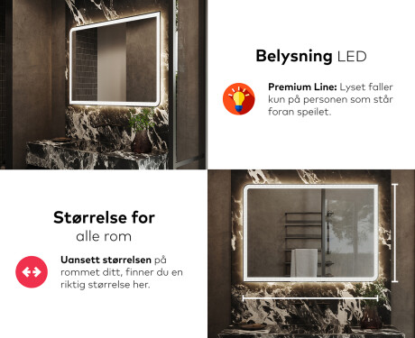 Speil Til Bad Med Lys L146 #5