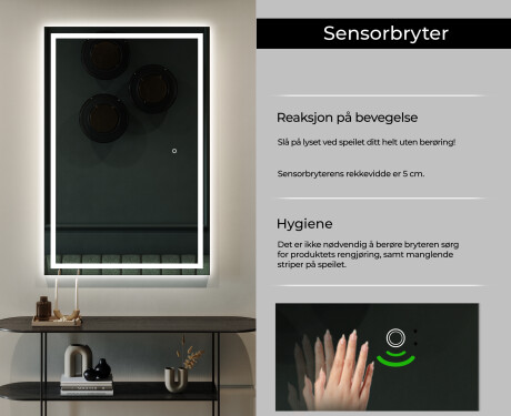 Vertikal Speil Med Lys L15 #6