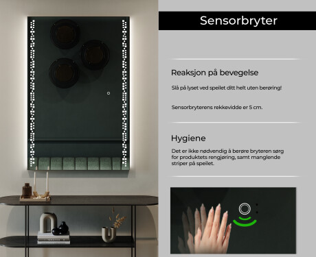 Vertikal Speil Med Lys L38 #6