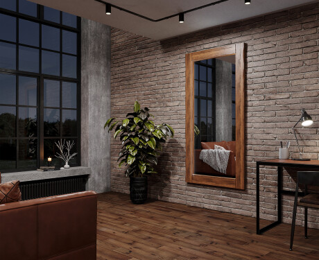 Vertikal rektangulaere veggspeil med treramme L224 #5