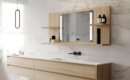 Belyst Spejl Med Hylder LED L02