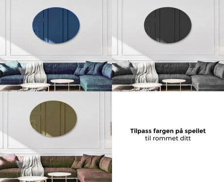 Ovale dekorativt speil på vegg L178 #10