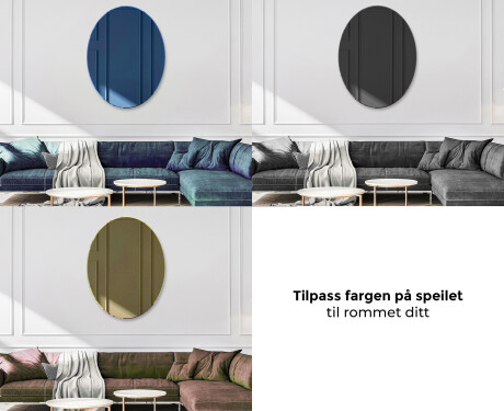 Ovale moderne dekorativt veggspeil L179 #10