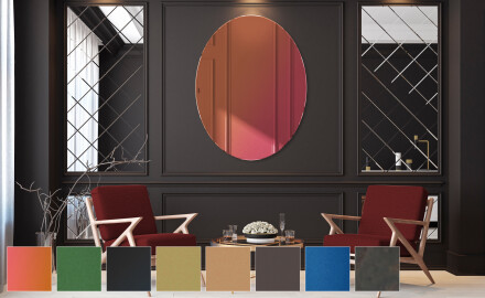 Ovale moderne dekorativt veggspeil L179