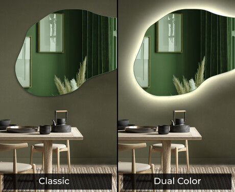 Asymmetriske dekorativt speil på vegg L180 #9