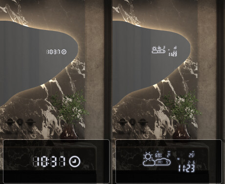 LED-badsspeil med uregelmessig form P221 #7