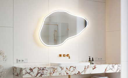 LED-badsspeil med uregelmessig form P222