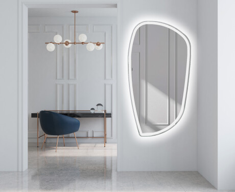 Asymmetrisk speil med LED lys I222 #5