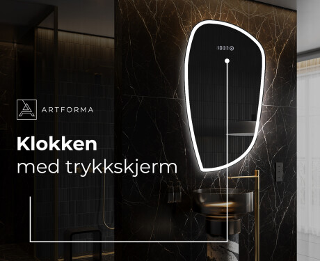 Asymmetrisk speil med LED lys I222 #7