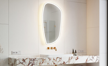 LED-badsspeil med uregelmessig form I222