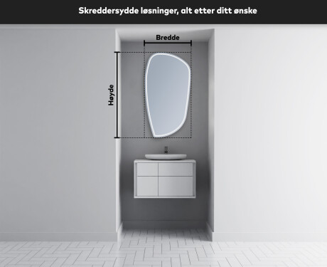 LED-badsspeil med uregelmessig form I223 #3