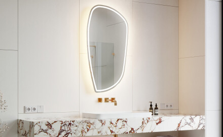 LED-badsspeil med uregelmessig form I223