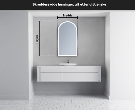 LED-badsspeil med uregelmessig form Y222 #5