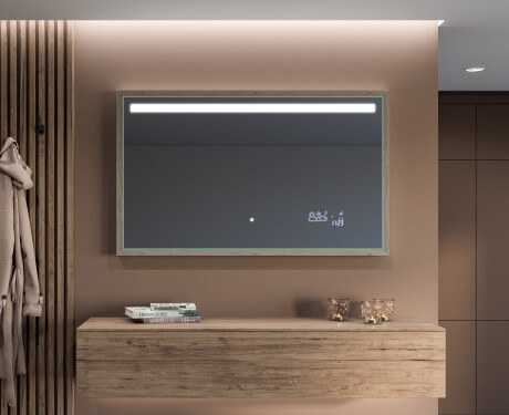 Rektangulært LED Baderomsspeil Med Ramme - FrameLine L124 #11