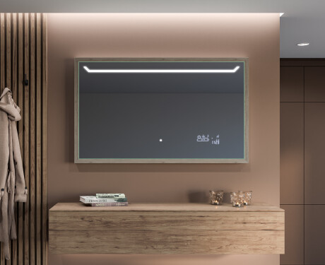 Rektangulært LED Baderomsspeil Med Ramme - FrameLine L128 #11