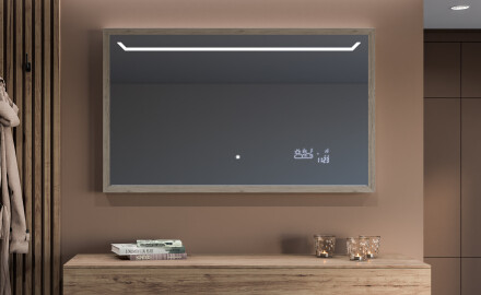 Rektangulært LED Baderomsspeil Med Ramme - FrameLine L128
