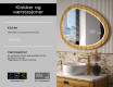 Uregelmessig speil i eikeramme med LED-belysning #6