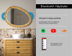Uregelmessig speil i eikeramme med LED-belysning #7