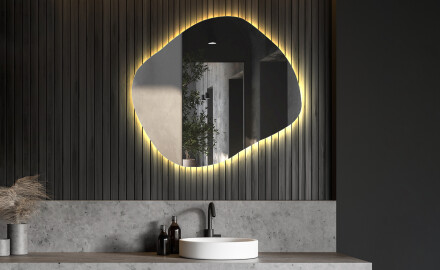 Dekorativt speil med LED lys R221