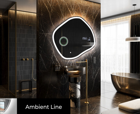 LED-badsspeil med uregelmessig form R222