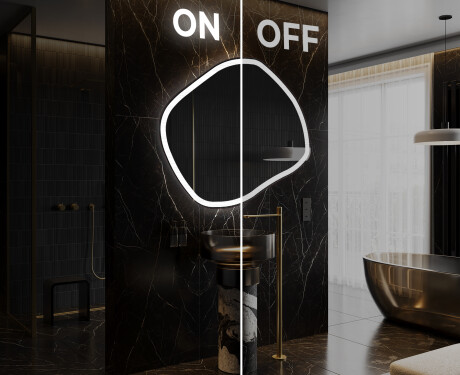 LED-badsspeil med uregelmessig form R222 #3