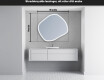 LED-badsspeil med uregelmessig form R222 #4