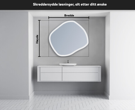 LED-badsspeil med uregelmessig form R222 #4