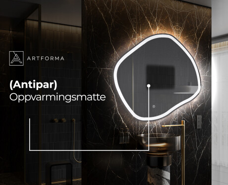 LED-badsspeil med uregelmessig form R222 #9