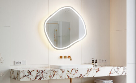 LED-badsspeil med uregelmessig form R223