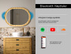 Ovalt speil i eikeramme med LED-belysning #7