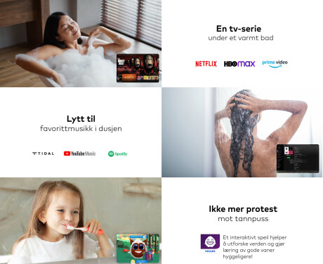 Dekorativt speil i eikeramme med LED-belysning #3