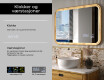 Avrundet speil i eikeramme med LED-belysning #6