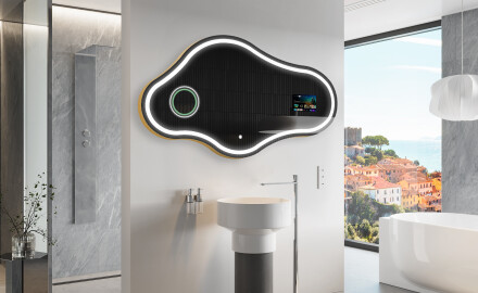 Uregelmessig speil med lys LED SMART C223 Google