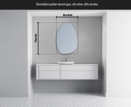 LED-badsspeil med uregelmessig form SF221 #4