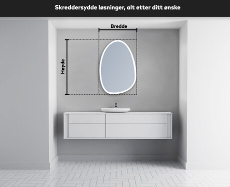 LED-badsspeil med uregelmessig form SF222 #5