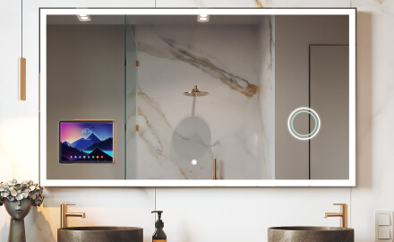Smart LED baderomsspeil med Displine Apple L01 ramme