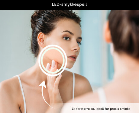 Smart LED baderomsspeil med Displine Apple L01 ramme #6