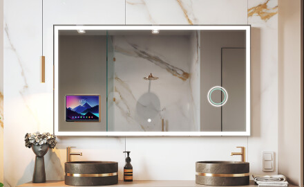 Smart LED baderomsspeil med Displine Apple L01 ramme