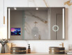 Smart Rektangulært LED Baderomsspeil med iPad Displine L02 Apple Ramme
