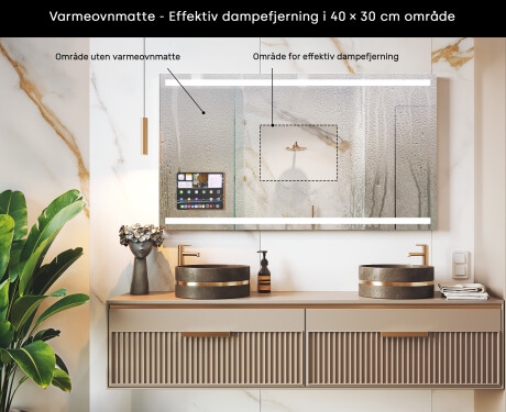 Smart LED baderomsspeil med Displine ramme - Apple L09 #7