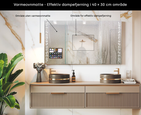 Moderne LED Speil med iPad Displine L38 Ramme #7