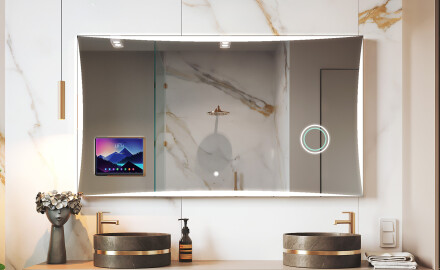 Rektangulært Smart LED Apple Speil med Displine L77 Ramme