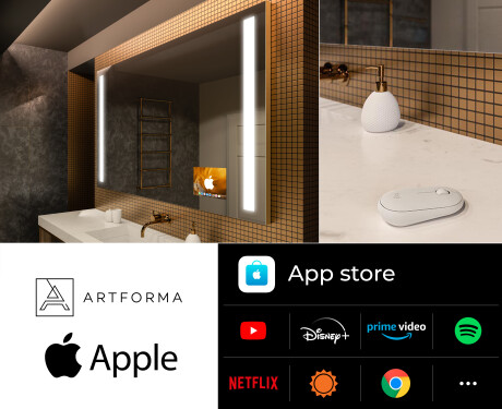 SMART Speil med lys LED L02 Apple #2