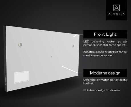 SMART Speil med lys LED L02 Apple #5