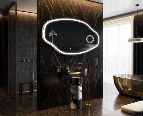 Uregelmessig speil med lys LED SMART O222 Google #8