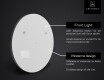 Rundt speil med lys LED SMART L33 Apple #2