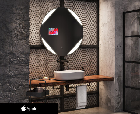 Rund speil med lys LED SMART L114 Apple