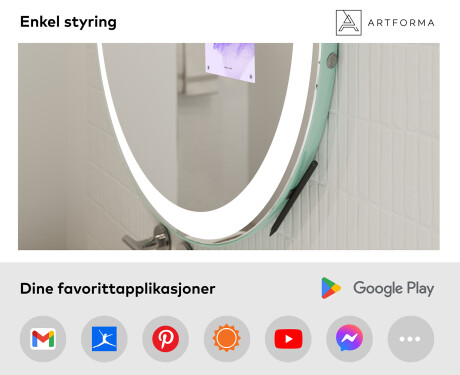 Rund speil med lys LED SMART L76 Samsung #3