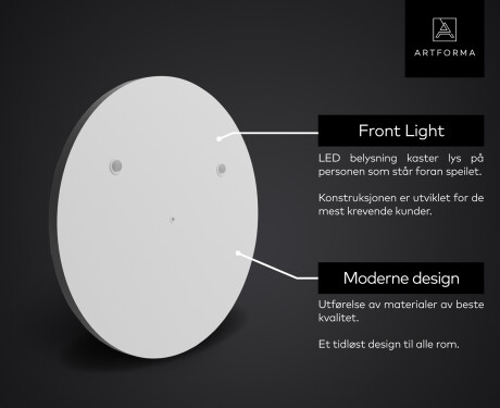 Rundt speil med lys LED SMART L116 Samsung #2