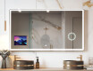 Avrundet Moderne LED Speil med iPad Displine L146 Ramme
